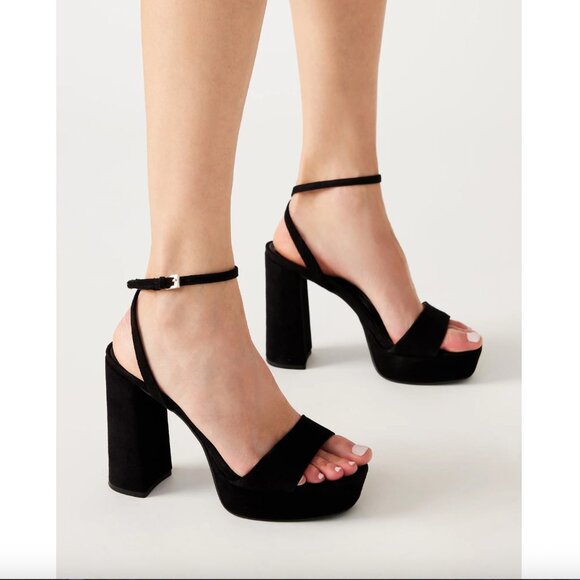 Steve Madden Black Platform Heels - Picture 2 of 7
